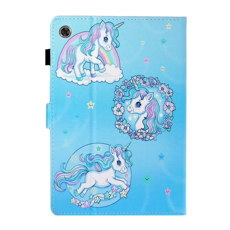 For Samsung Galaxy Tab A8 10.5 2021 Coloured Drawing Stitching Leather Tablet Case(Unicorn) - Other Galaxy Tab PC by buy2fix | Online Shopping UK | buy2fix