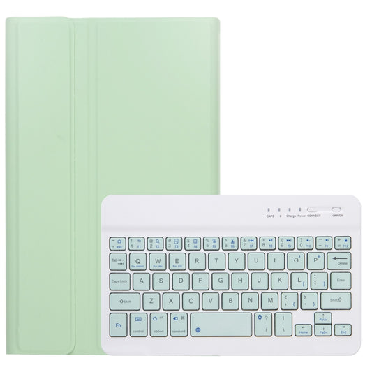 A220 Candy Color TPU Detachable Bluetooth Keyboard Leather Case with Bracket For Samsung Galaxy Tab A7 Lite 8.7 T220 / T225(Light Green) by buy2fix