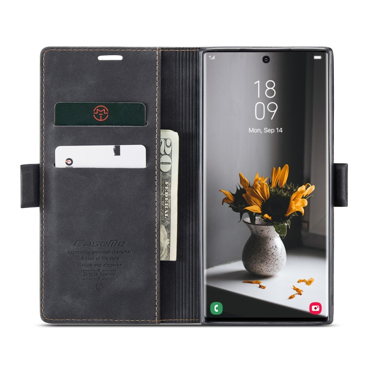 For Samsung Galaxy S22 Ultra 5G CaseMe 013 Multifunctional Leather Phone Case(Black) - Galaxy S22 Ultra 5G Cases by CaseMe | Online Shopping UK | buy2fix