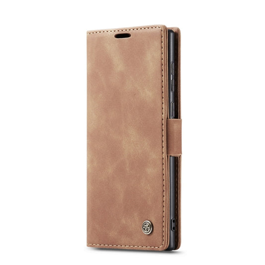 For Samsung Galaxy S22 Ultra 5G CaseMe 013 Multifunctional Leather Phone Case(Brown) - Galaxy S22 Ultra 5G Cases by CaseMe | Online Shopping UK | buy2fix