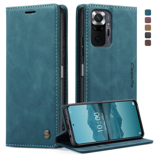 For Samsung Galaxy S22 Ultra 5G CaseMe 013 Multifunctional Leather Phone Case(Blue)