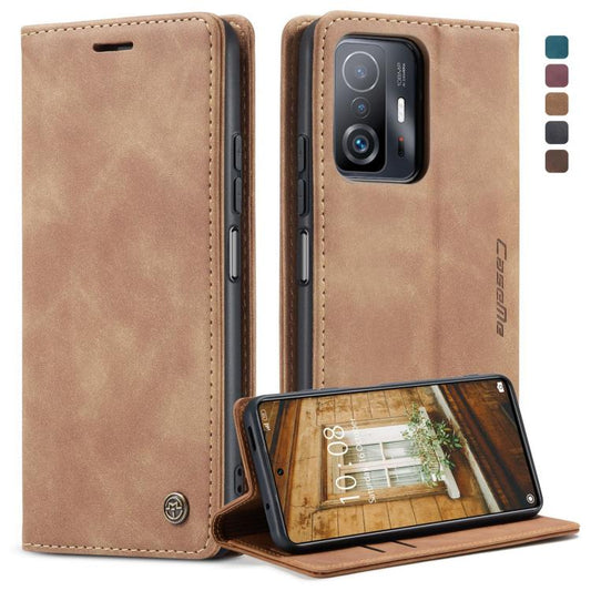 For Xiaomi Mi 11T / 11T Pro CaseMe 013 Multifunctional Leather Phone Case(Brown) - Xiaomi Cases by CaseMe | Online Shopping UK | buy2fix