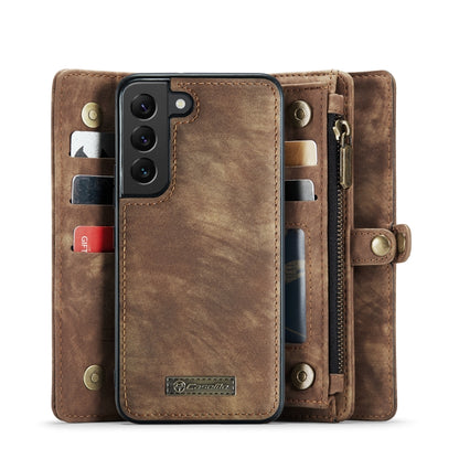 For Samsung Galaxy S22 5G CaseMe-008 Detachable Multifunctional Horizontal Flip Leather Case(Brown) - Galaxy S22 5G Cases by CaseMe | Online Shopping UK | buy2fix