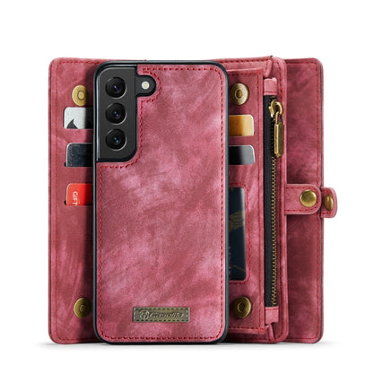 For Samsung Galaxy S22 5G CaseMe-008 Detachable Multifunctional Horizontal Flip Leather Case(Red) - Galaxy S22 5G Cases by CaseMe | Online Shopping UK | buy2fix