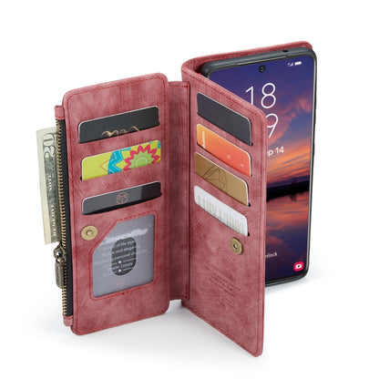 For Samsung Galaxy S22 5G CaseMe C30 Multifunctional Phone Leather Case with Holder & Card Slot & Wallet(Red) - Galaxy S22 5G Cases by CaseMe | Online Shopping UK | buy2fix