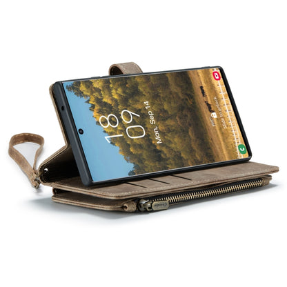 For Samsung Galaxy S22 Ultra 5G CaseMe C30 Multifunctional Phone Leather Case with Holder & Card Slot & Wallet(Brown) - Galaxy S22 Ultra 5G Cases by CaseMe | Online Shopping UK | buy2fix