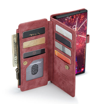 For Samsung Galaxy S22 Ultra 5G CaseMe C30 Multifunctional Phone Leather Case with Holder & Card Slot & Wallet(Red) - Galaxy S22 Ultra 5G Cases by CaseMe | Online Shopping UK | buy2fix