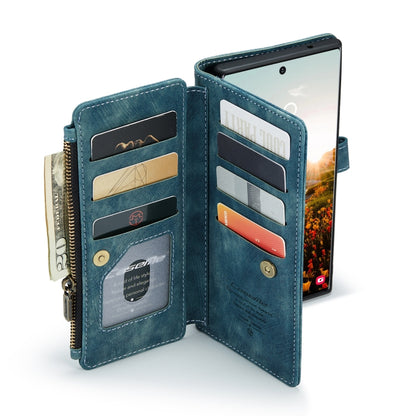 For Samsung Galaxy S22 Ultra 5G CaseMe C30 Multifunctional Phone Leather Case with Holder & Card Slot & Wallet(Blue) - Galaxy S22 Ultra 5G Cases by CaseMe | Online Shopping UK | buy2fix