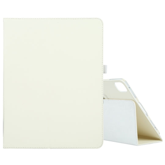 For iPad Air 13 2025 / 2024 / iPad Pro 12.9 2022 / 2021 / 2020 / 2018 Litchi Texture Solid Color Leather Tablet Case(White)