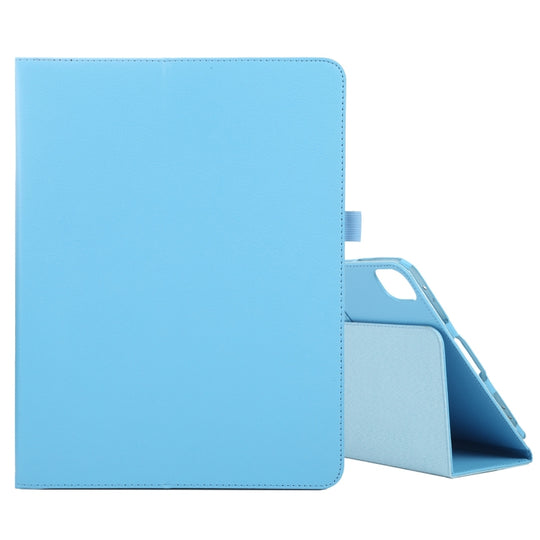 For iPad Air 13 2025 / 2024 / iPad Pro 12.9 2022 / 2021 / 2020 / 2018 Litchi Texture Solid Color Leather Tablet Case(Sky Blue)