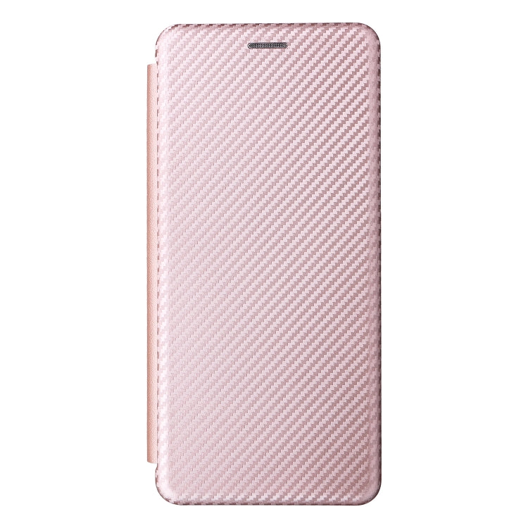 For Ulefone Note 12P Carbon Fiber Texture Horizontal Flip PU Phone Case(Pink) by buy2fix