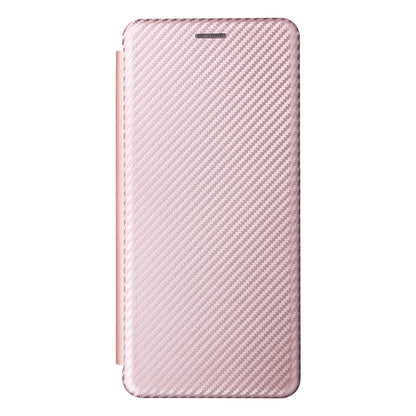 For Ulefone Note 12P Carbon Fiber Texture Horizontal Flip PU Phone Case(Pink) by buy2fix