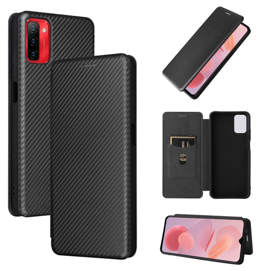For Ulefone Note 12P Carbon Fiber Texture Horizontal Flip PU Phone Case(Black) by buy2fix