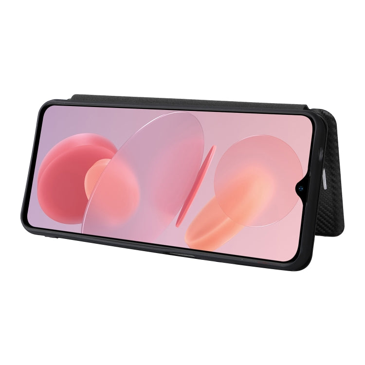 For Ulefone Note 12P Carbon Fiber Texture Horizontal Flip PU Phone Case(Black) by buy2fix