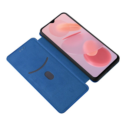 For Ulefone Note 12P Carbon Fiber Texture Horizontal Flip PU Phone Case(Blue) by buy2fix