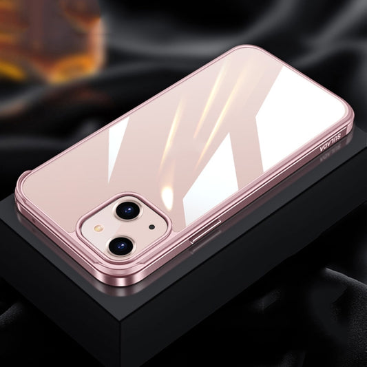 For iPhone 13 SULADA Metal Frame + Nano Glass + TPU Phone Case(Pink) - iPhone 13 Cases by SULADA | Online Shopping UK | buy2fix