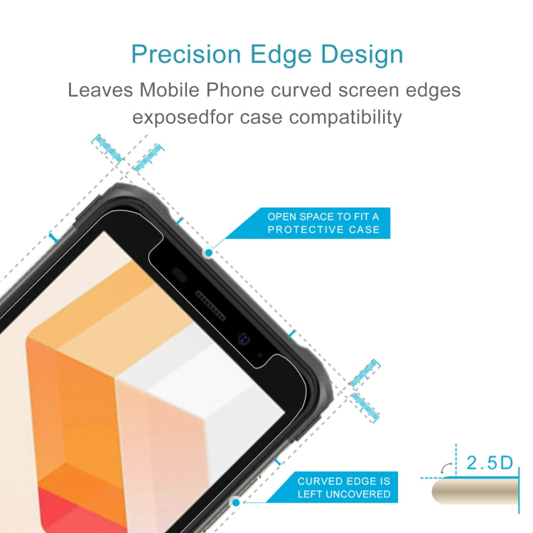 50 PCS 0.26mm 9H 2.5D Tempered Glass Film For Ulefone Armor X10 by buy2fix