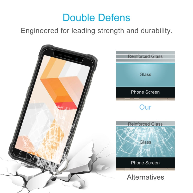 50 PCS 0.26mm 9H 2.5D Tempered Glass Film For Ulefone Armor X10 by buy2fix