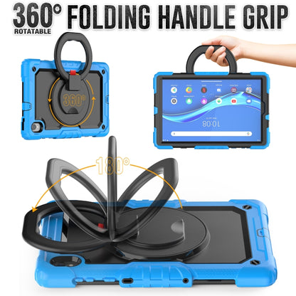 For Lenovo M10 Plus X606F Silicone + PC Holder Tablet Case(Light Blue+Black) - Lenovo by buy2fix | Online Shopping UK | buy2fix