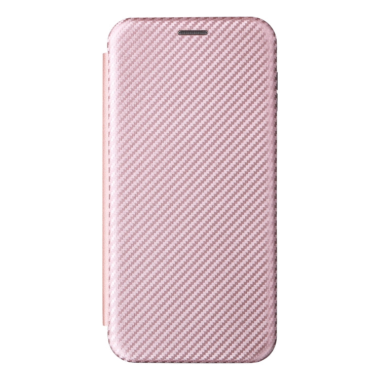 For Ulefone Note 13P Carbon Fiber Texture Horizontal Flip PU Phone Case(Pink) by buy2fix