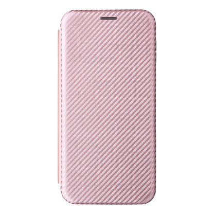 For Ulefone Note 13P Carbon Fiber Texture Horizontal Flip PU Phone Case(Pink) by buy2fix