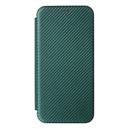 For Ulefone Note 13P Carbon Fiber Texture Horizontal Flip PU Phone Case(Green) by buy2fix