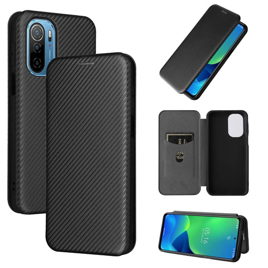 For Ulefone Note 13P Carbon Fiber Texture Horizontal Flip PU Phone Case(Black) by buy2fix