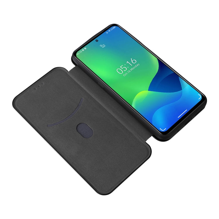 For Ulefone Note 13P Carbon Fiber Texture Horizontal Flip PU Phone Case(Black) by buy2fix