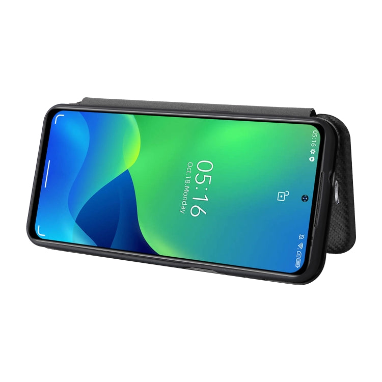 For Ulefone Note 13P Carbon Fiber Texture Horizontal Flip PU Phone Case(Black) by buy2fix