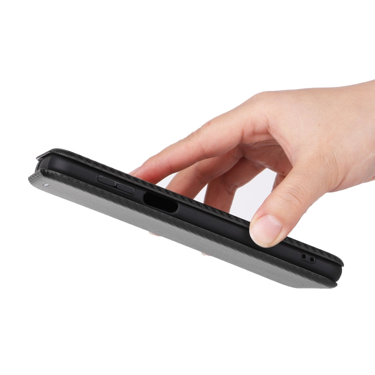 For Ulefone Note 13P Carbon Fiber Texture Horizontal Flip PU Phone Case(Black) by buy2fix