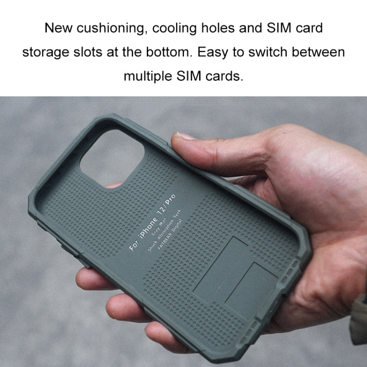 For iPhone 12 mini FATBEAR Graphene Cooling Shockproof Case (Black) - iPhone 12 mini Cases by buy2fix | Online Shopping UK | buy2fix