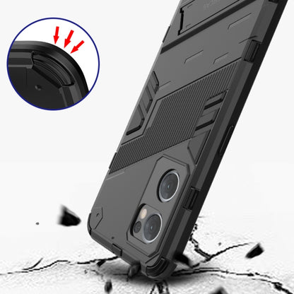 For OPPO Reno7 5G Global / Find X5 Lite Punk Armor 2 in 1 PC + TPU Shockproof Phone Case with Invisible Holder(Red) by buy2fix
