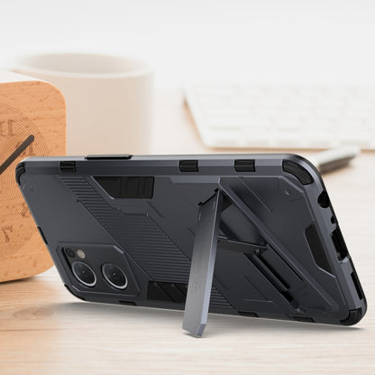 For OPPO Reno7 5G Global / Find X5 Lite Punk Armor 2 in 1 PC + TPU Shockproof Phone Case with Invisible Holder(Red) by buy2fix