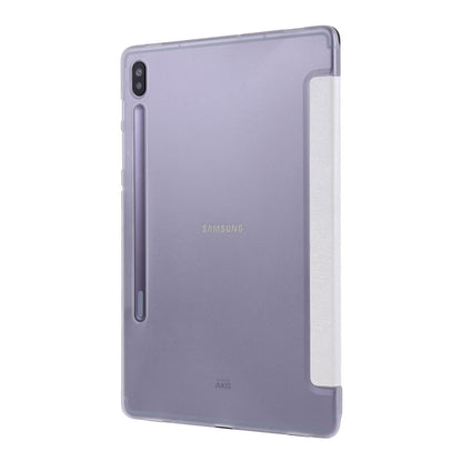 For Samsung Galaxy Tab S8 / Tab S7 Silk Texture Flip Leather Tablet Case(White) by buy2fix