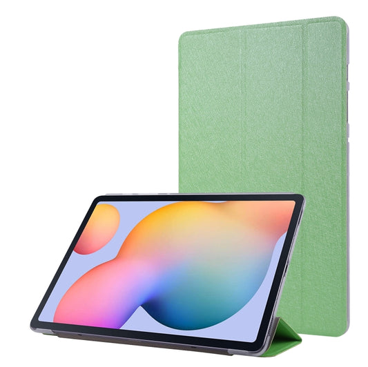 For Samsung Galaxy Tab S8 / Tab S7 Silk Texture Flip Leather Tablet Case(Green) by buy2fix