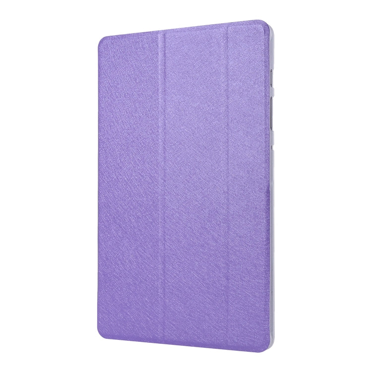 For Samsung Galaxy Tab S8 / Tab S7 Silk Texture Flip Leather Tablet Case(Light Purple) by buy2fix