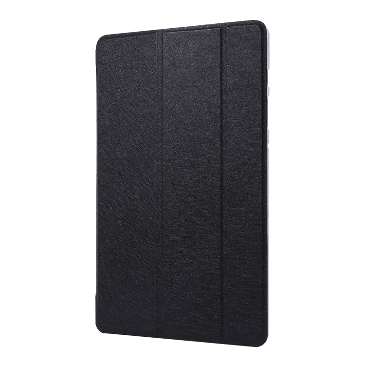 For Samsung Galaxy Tab S8 / Tab S7 Silk Texture Flip Leather Tablet Case(Black) by buy2fix