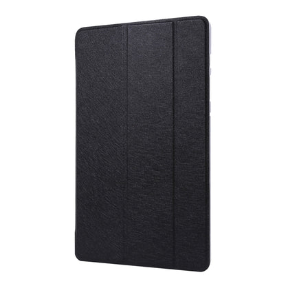 For Samsung Galaxy Tab S8 / Tab S7 Silk Texture Flip Leather Tablet Case(Black) by buy2fix