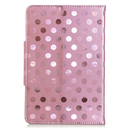 For 10 inch Universal Tablet Solid Color Wave Point Horizontal Flip Leather Case  , with Holder(Rose Gold) - 10 - 11 inch by buy2fix | Online Shopping UK | buy2fix