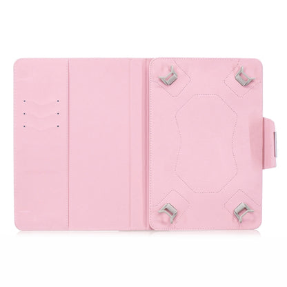 For 10 inch Universal Tablet Solid Color Wave Point Horizontal Flip Leather Case  , with Holder(Rose Gold) - 10 - 11 inch by buy2fix | Online Shopping UK | buy2fix