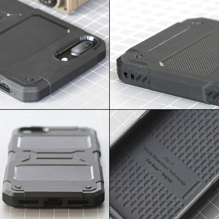 FATBEAR Armor Shockproof Cooling Case For iPhone 7 Plus / 8 Plus(Black) - More iPhone Cases by FATBEAR | Online Shopping UK | buy2fix