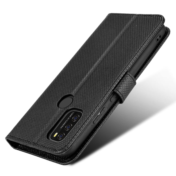 For Blackview A70 2021 Diamond Texture Leather Phone Case(Black) - More Brand by buy2fix | Online Shopping UK | buy2fix