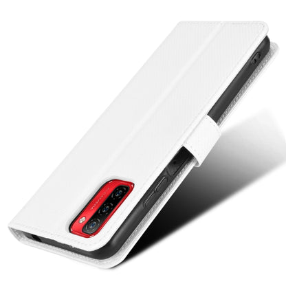 For Ulefone Note 12P Diamond Texture Leather Phone Case(White) by buy2fix