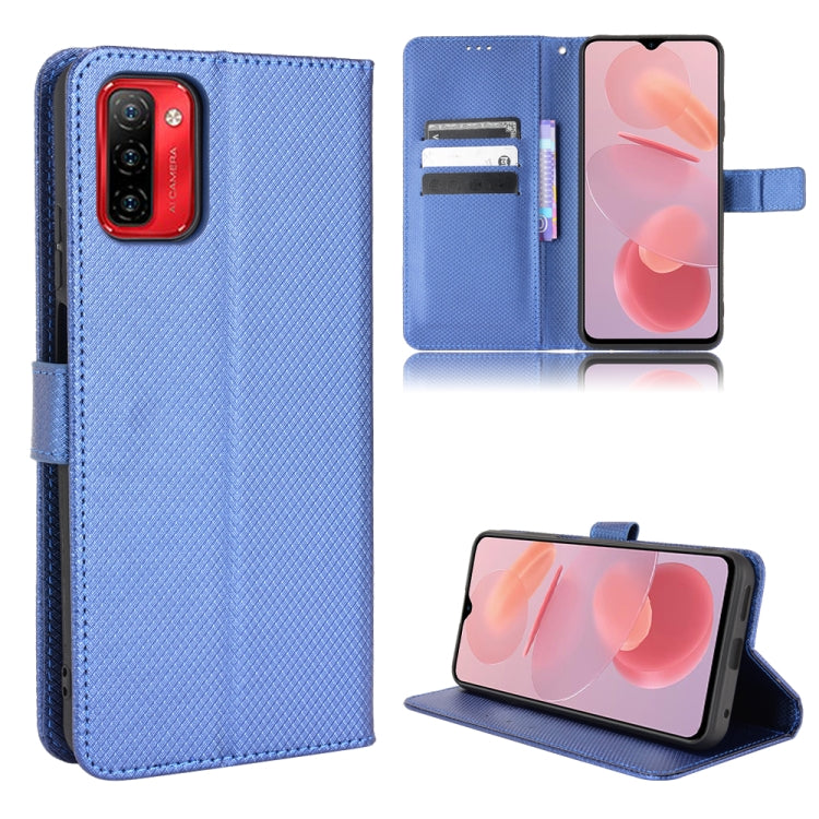 For Ulefone Note 12P Diamond Texture Leather Phone Case(Blue) by buy2fix