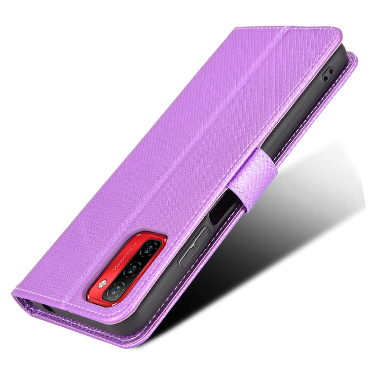 For Ulefone Note 12P Diamond Texture Leather Phone Case(Purple) by buy2fix