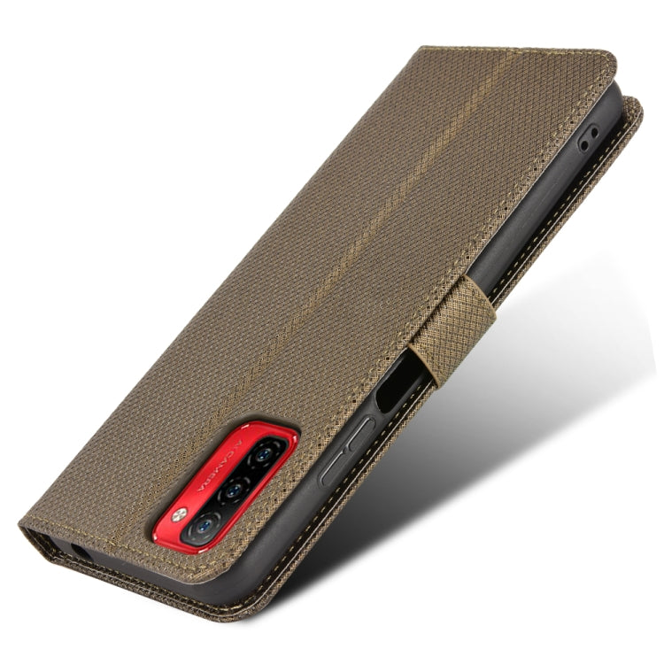 For Ulefone Note 12P Diamond Texture Leather Phone Case(Brown) by buy2fix