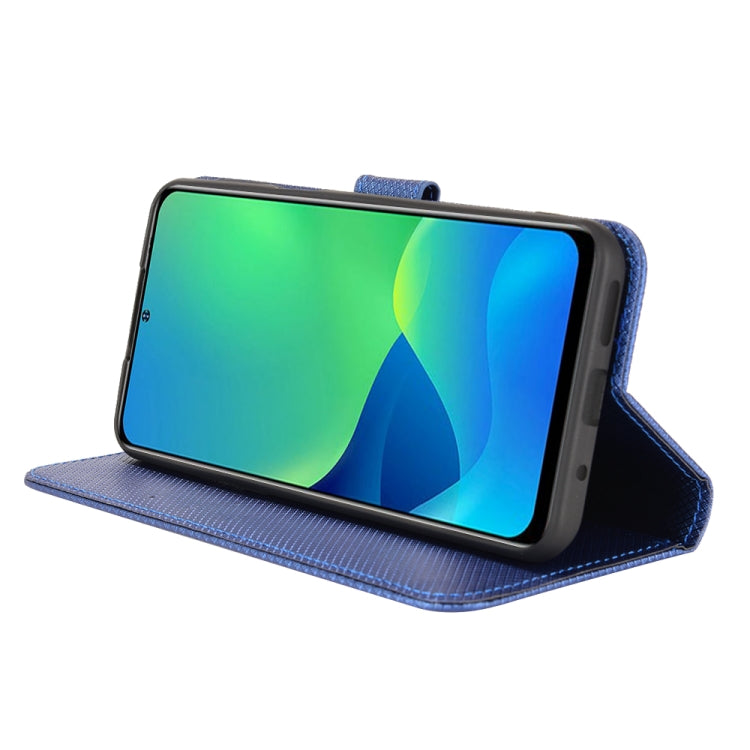 For Ulefone Note 13P Diamond Texture Leather Phone Case(Blue) by buy2fix