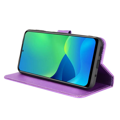 For Ulefone Note 13P Diamond Texture Leather Phone Case(Purple) by buy2fix