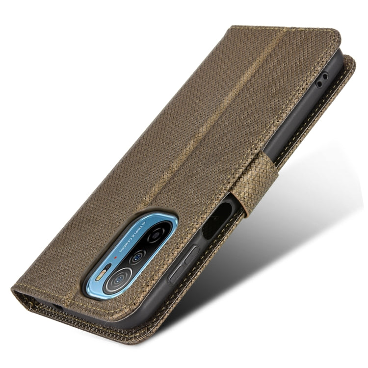 For Ulefone Note 13P Diamond Texture Leather Phone Case(Brown) by buy2fix