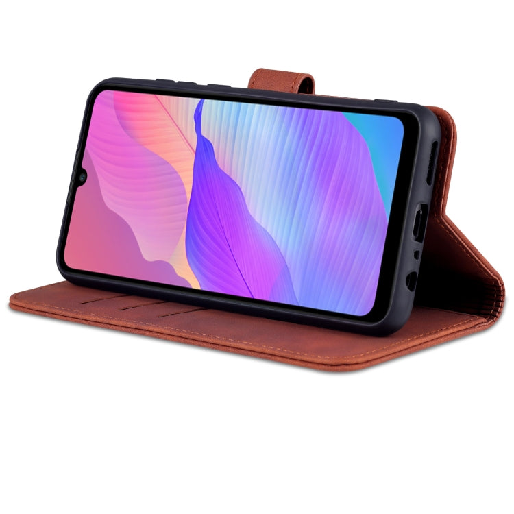 For Huawei Enjoy 20e AZNS Skin Feel Calf Texture Horizontal Flip Leather Phone Case(Brown) - Huawei Cases by AZNS | Online Shopping UK | buy2fix